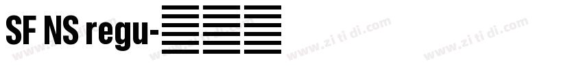 SF NS regu字体转换